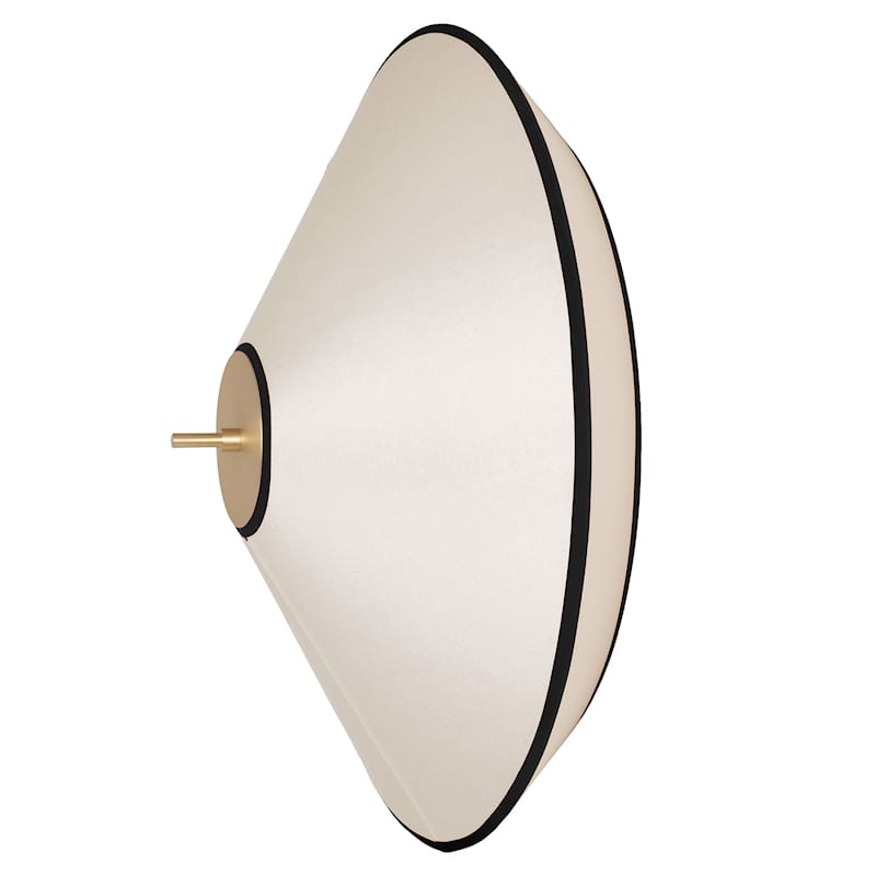 Tafta Seinävalaisin Ø52 cm, Musta / Luonnonvalkoinen