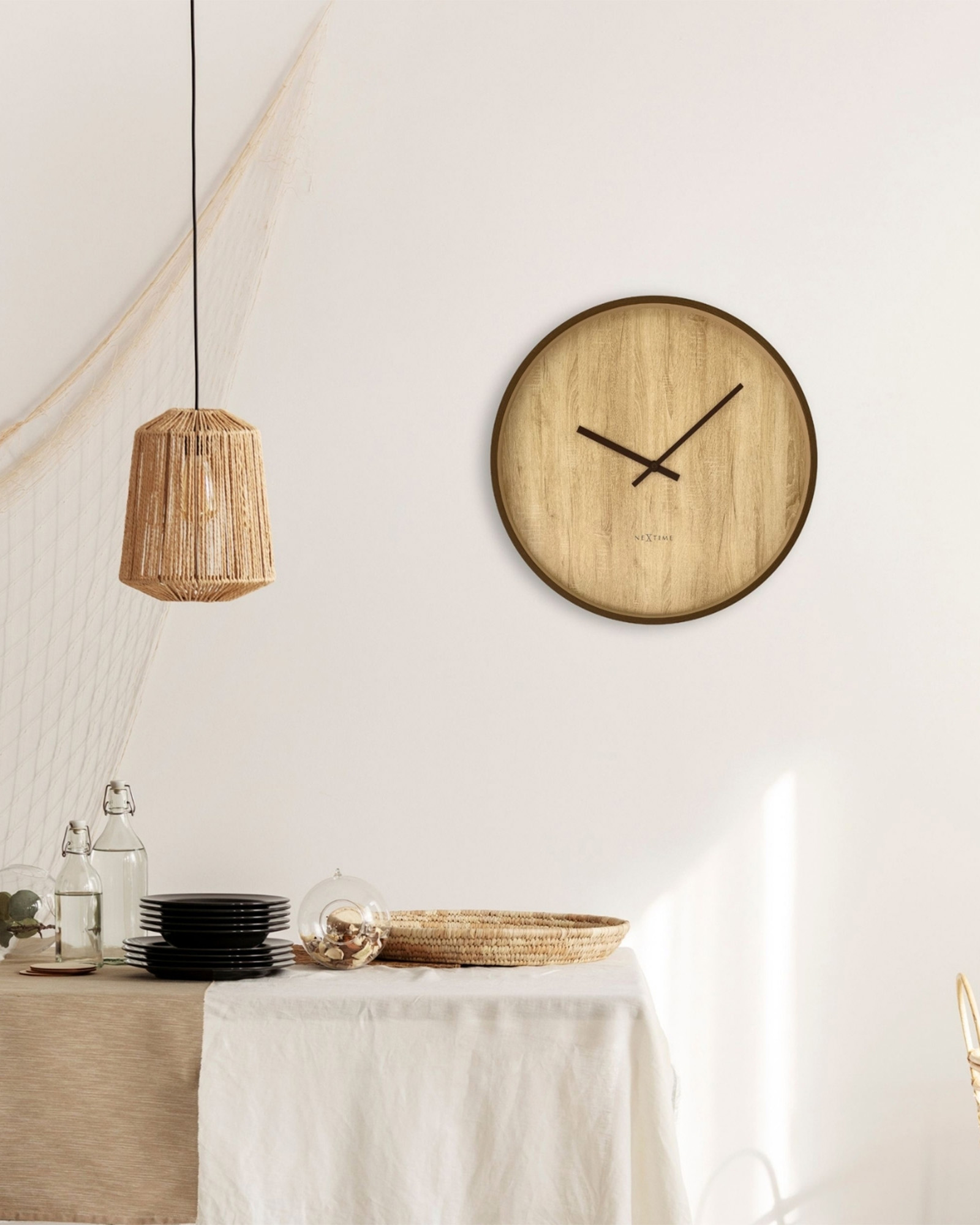 Nextime Oslo Väggklocka Ø50 Cm, ljusbrun från NeXtime, bild 2