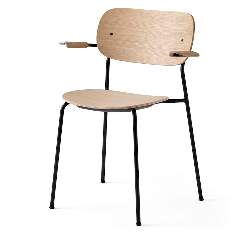 Co Dining Chair Black Steel w. Armrest
