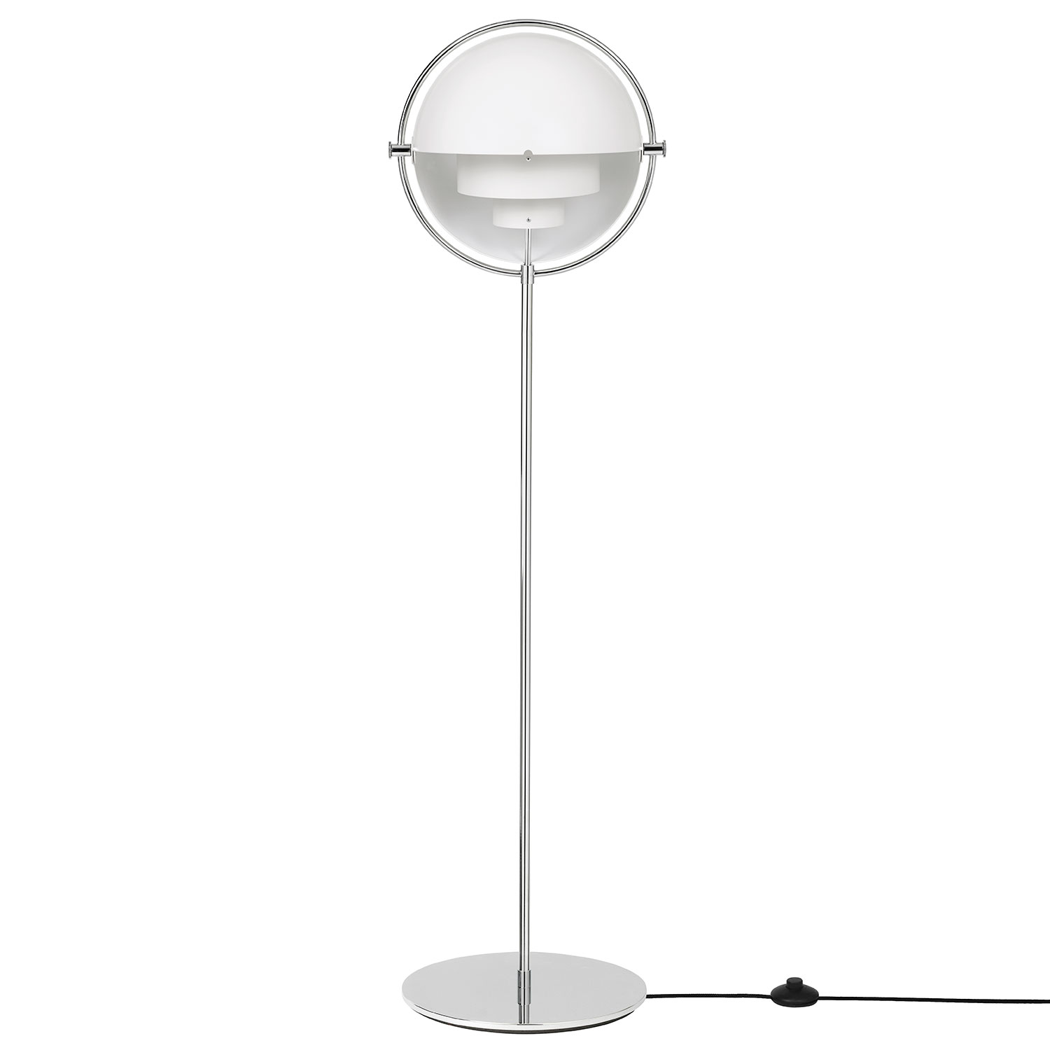 Gubi Multi-lite Golvlampa Krom/vit - Golvlampor Vit - 10014440